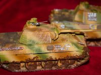 2014 toys small  (7 of 8)  Warlord games plastic and resin panthers. Plastic one has a cupula mmg, resin one has a buckled side plate.